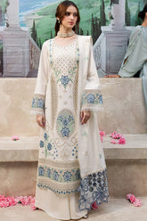 MAHNUR - 3PC DHANAK EMBROIDERED SHIRT WITH DHANAK LASER EMBROIDERED DUPATTA AND TROUSER - HZG2388